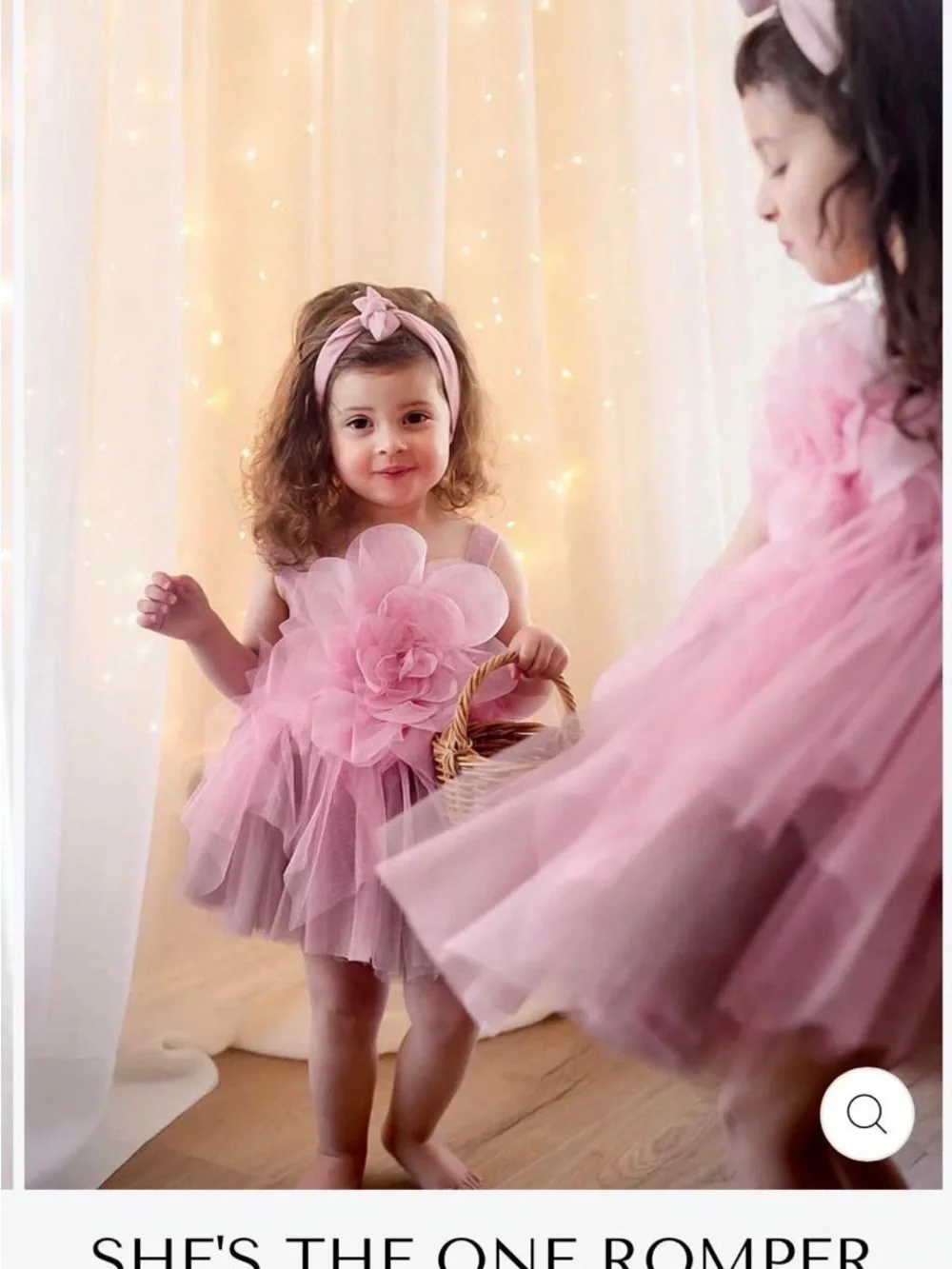Tulle Flower Party Dress for Girls - Brown